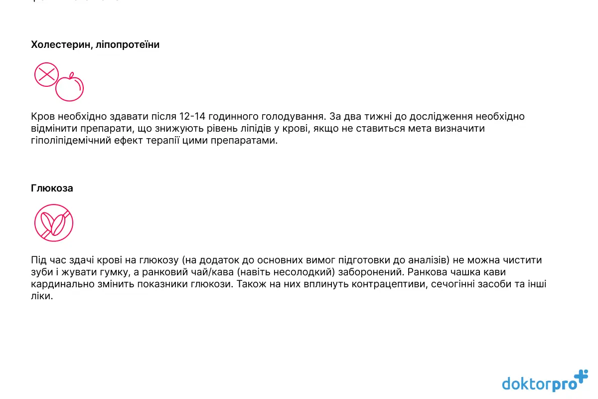 Холестерин, ліпопротеїни, глюкоза