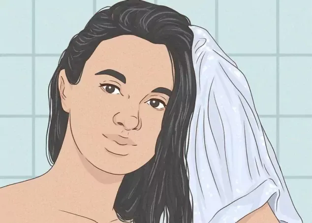 Osušte vlasy uterákom